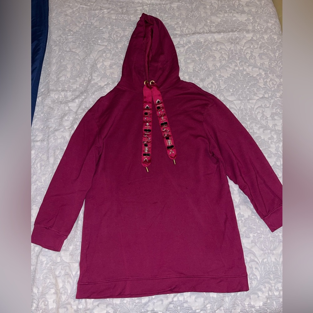 Zara Jeweled Tunic Hoodie Size L